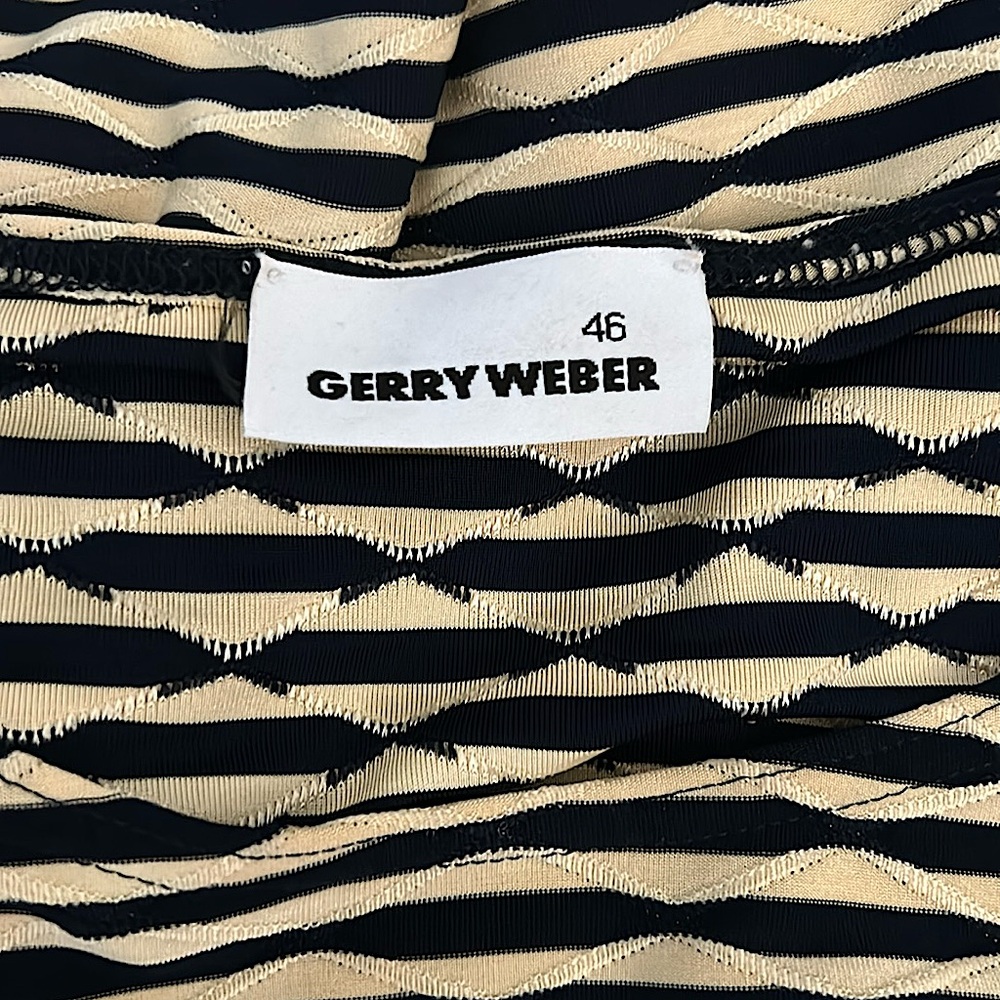 Gerry Weber Stylish Yellow/Black Short Sleeve Blouse Shirt Top **Sz 46/US 16** - Picture 4 of 4